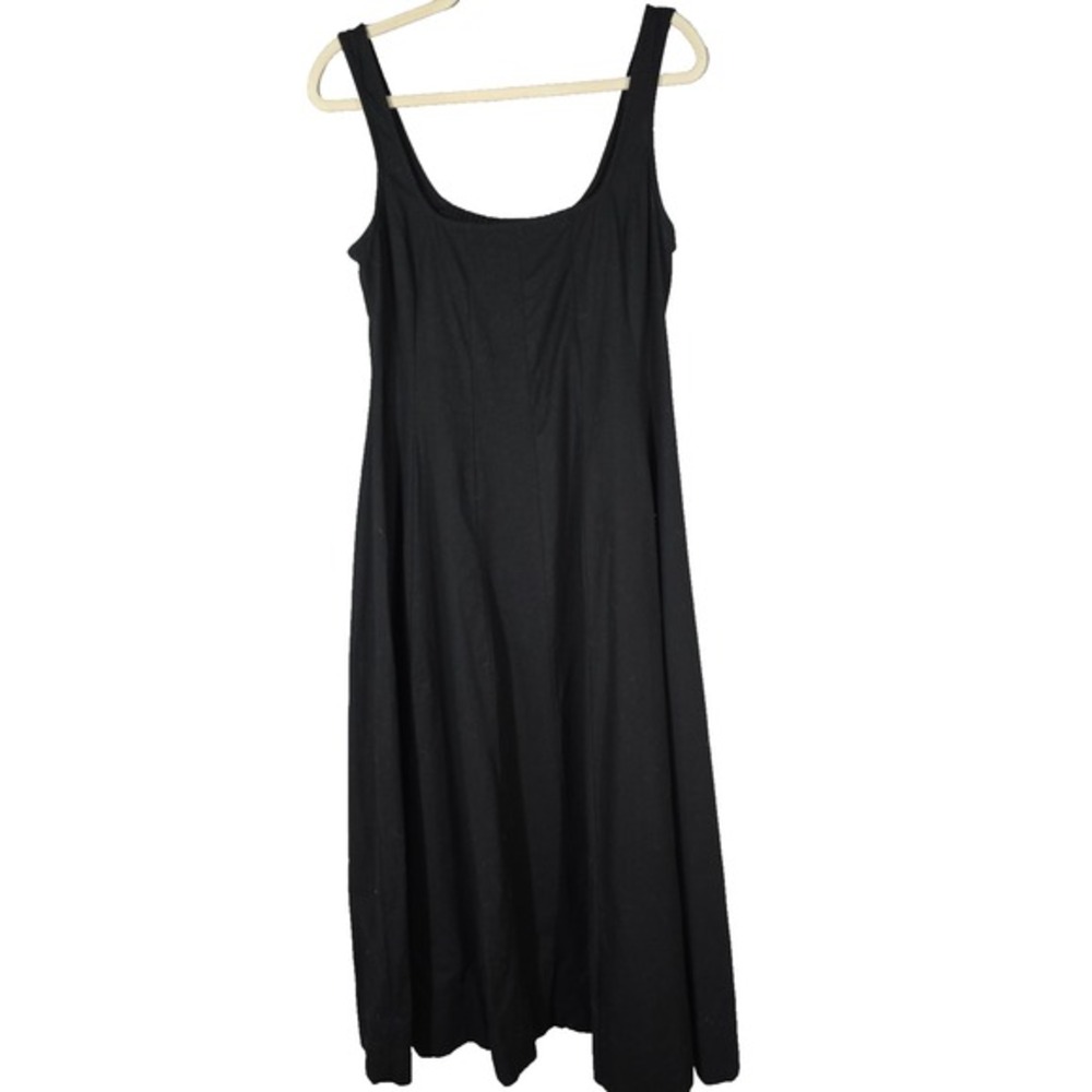 Size 8 Cotton Linen Black Maxi‎ Dress ASOS Design Minimalist Summer
